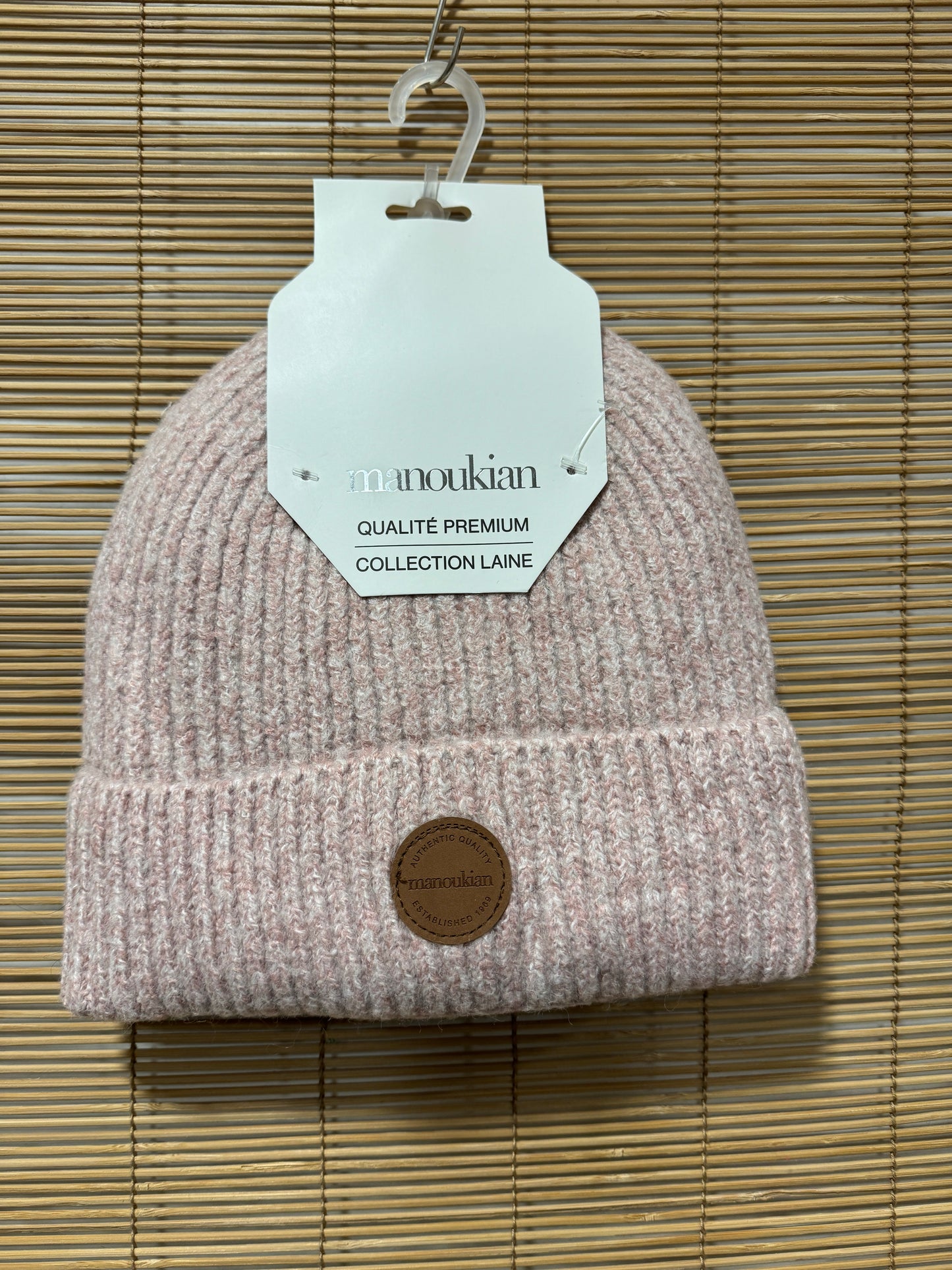 Bonnet femme MANOUKIAN rose