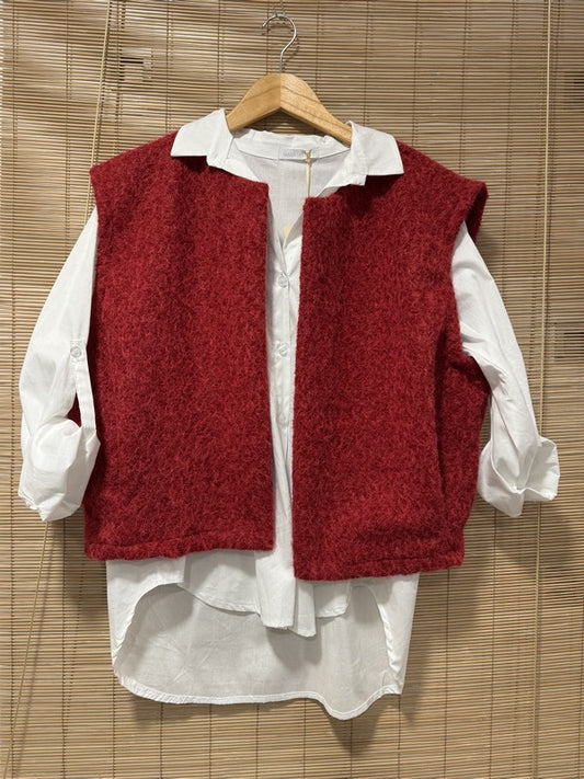 Gilet sans manches rouge