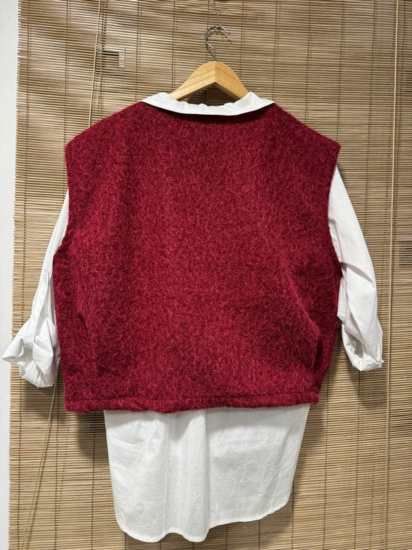 Gilet sans manches rouge