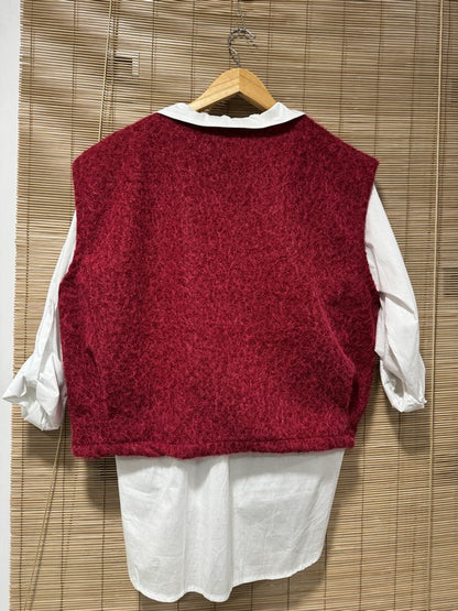 Gilet sans manches rouge