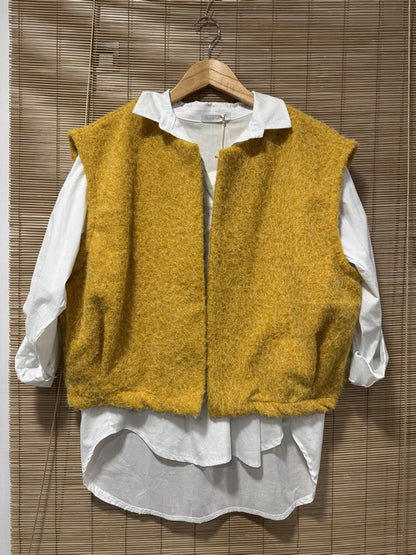 Gilet sans manches moutarde