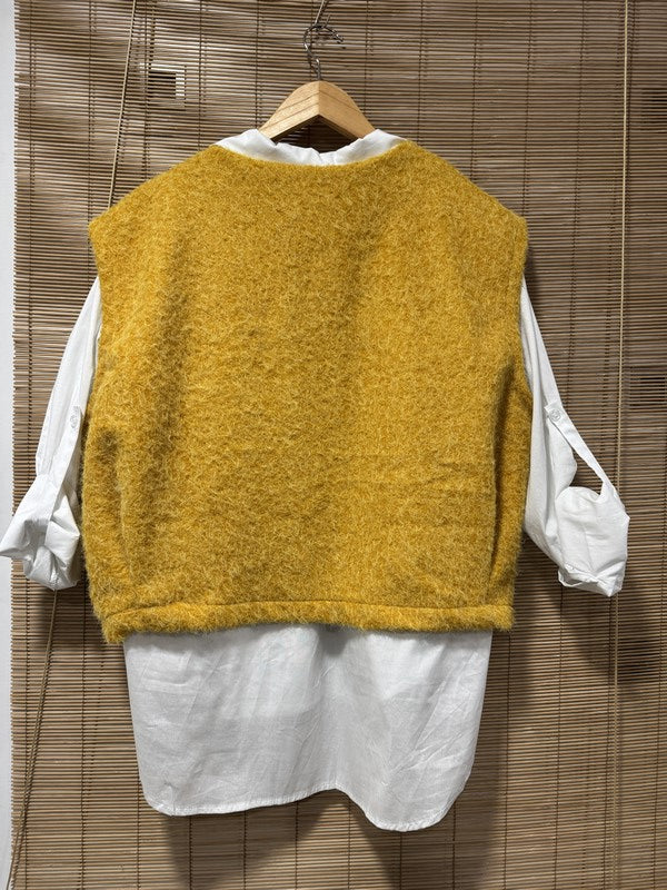 Gilet sans manches moutarde