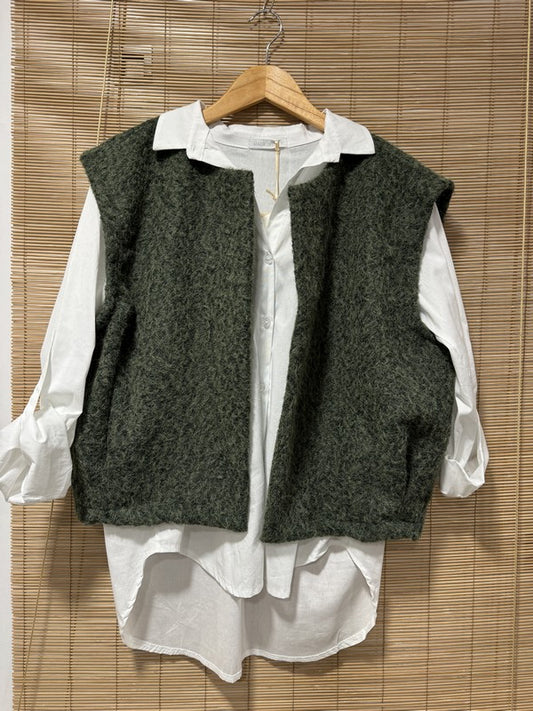 Gilet sans manches kaki