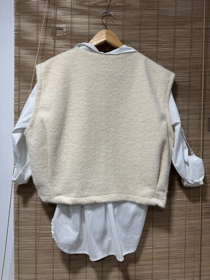 Gilet sans manches sable