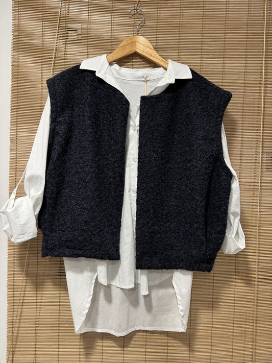 Gilet sans manches bleu marine