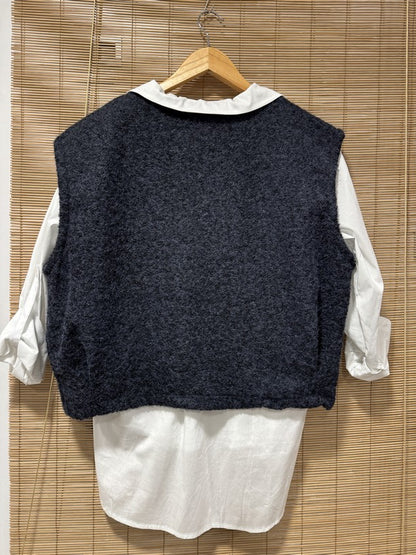 Gilet sans manches bleu marine