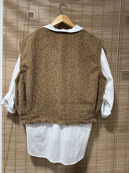 Gilet sans manches camel