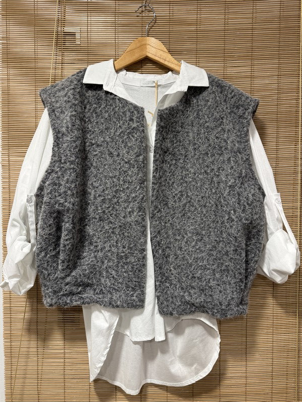 Gilet sans manches gris