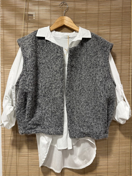 Gilet sans manches gris