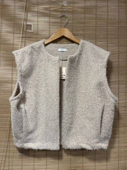 Gilet sans manches beige