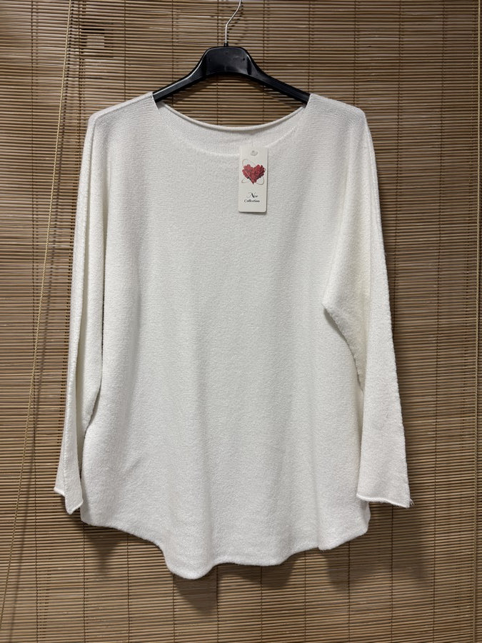 Pull col rond ELLEN blanc