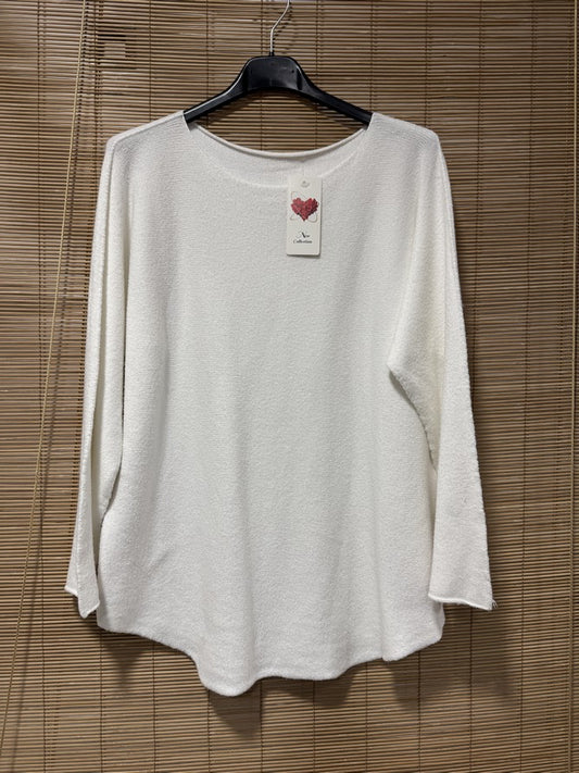 Pull col rond ELLEN blanc