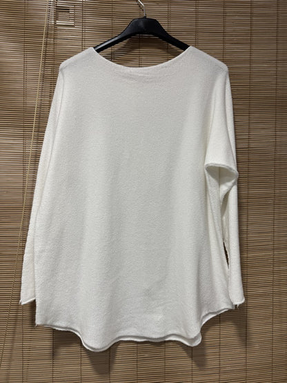 Pull col rond ELLEN blanc