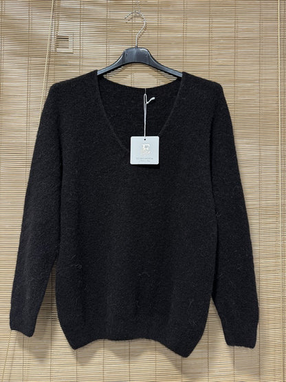 Pull CAMILLE col V marron