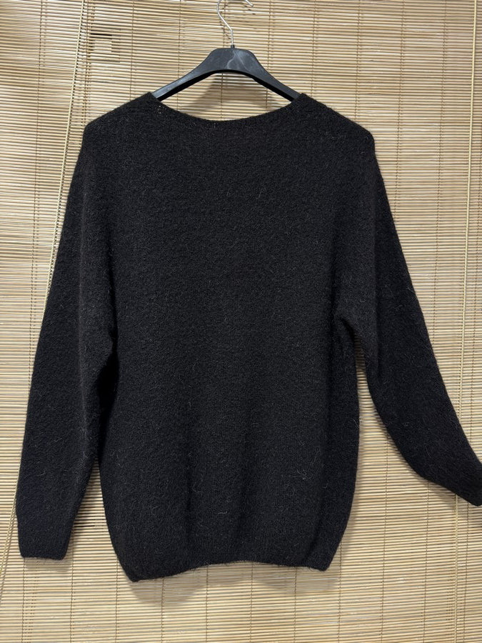Pull CAMILLE col V marron