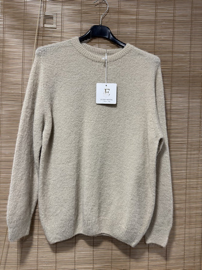 Pull CAMILLE col rond sable