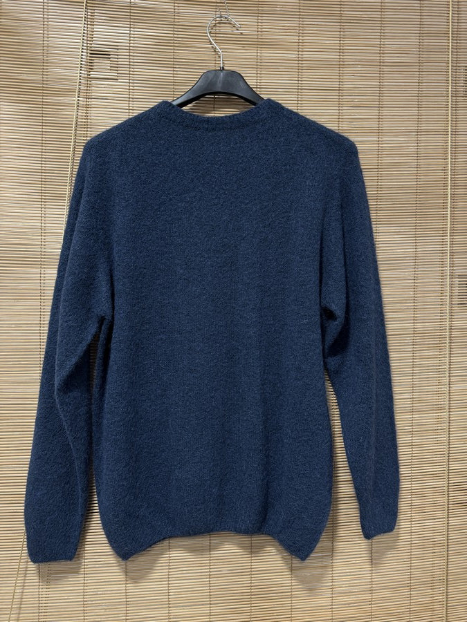 Pull CAMILLE col rond bleu marine