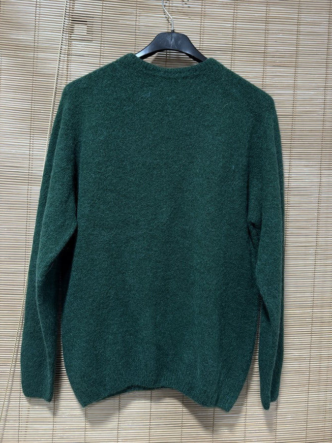 Pull CAMILLE col rond vert sapin
