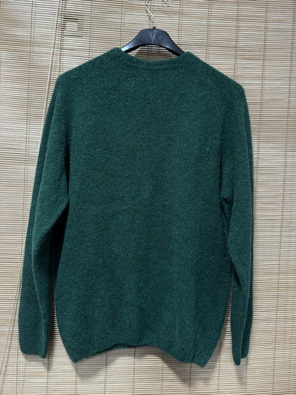 Pull CAMILLE col rond vert sapin