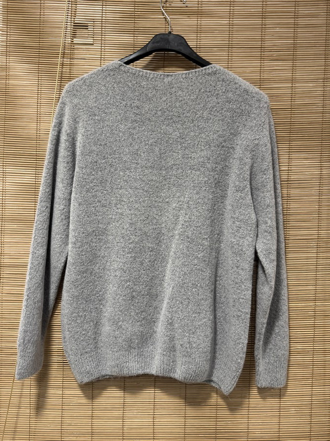 Pull CAMILLE col V gris