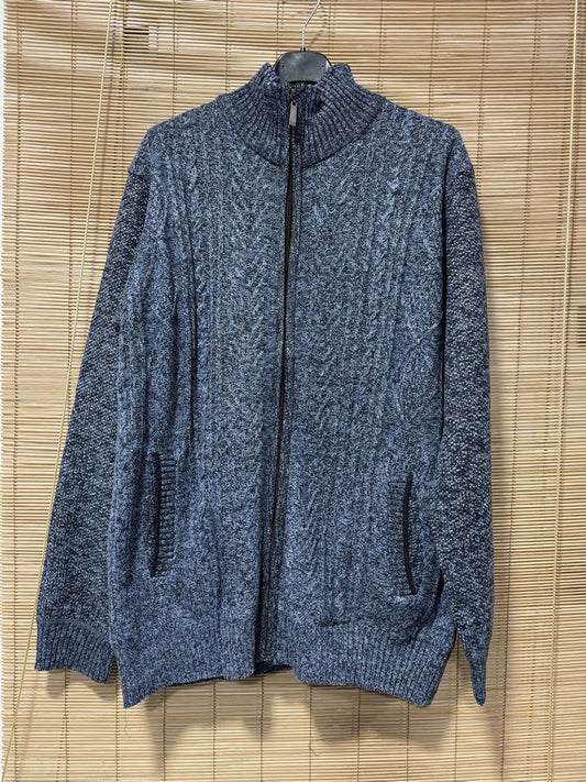 Gilet zippé KELIO bleu chiné