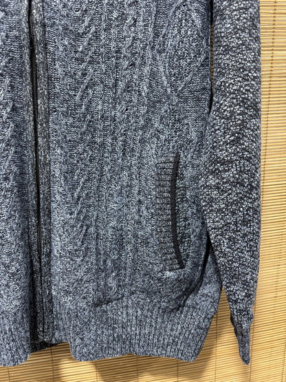 Gilet zippé KELIO bleu chiné