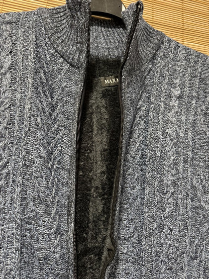 Gilet zippé KELIO bleu chiné