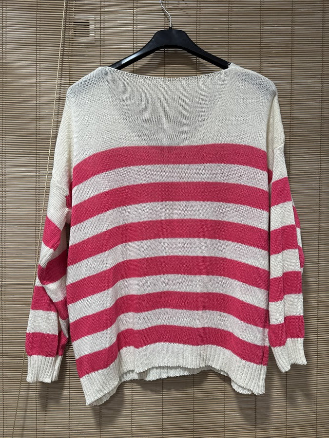 TU - Marinière Cléopâtre Fuchsia