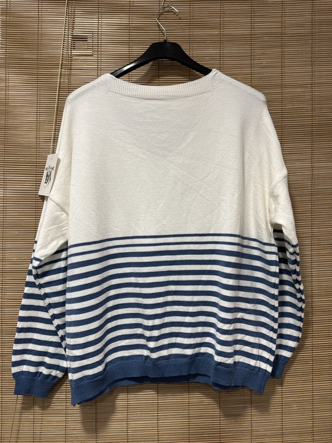 TU - Marinière J'adore bleu jean