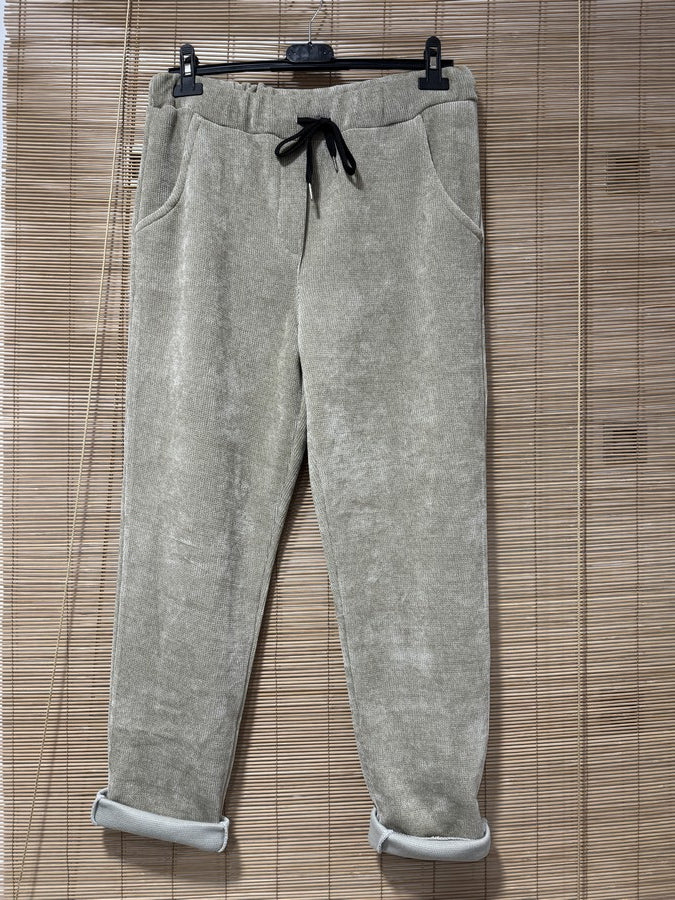 Jogging velours sable