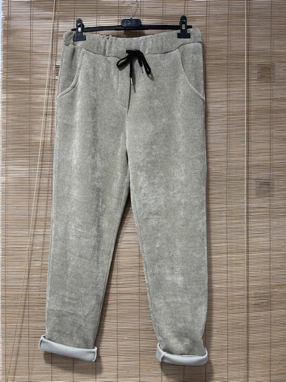 Jogging velours sable