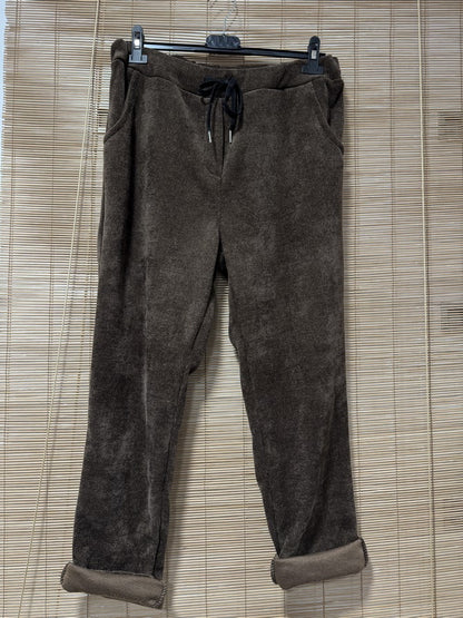 Jogging velours marron