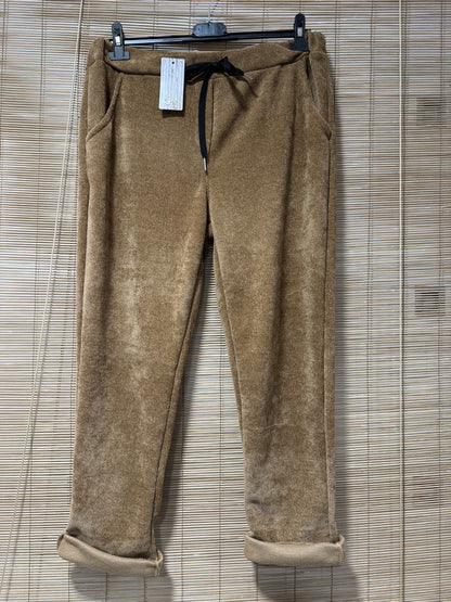 Jogging velours camel