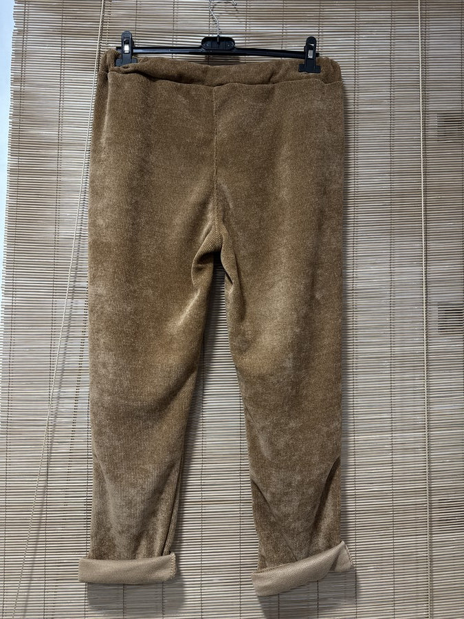 Jogging velours camel