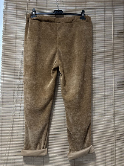 Jogging velours camel