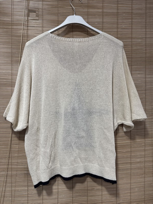 Petit pull fin étoile offwhite