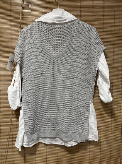 Set chemise et pull débardeur gris