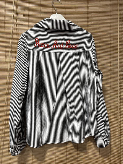 Chemise rayée Peace & Love anthracite