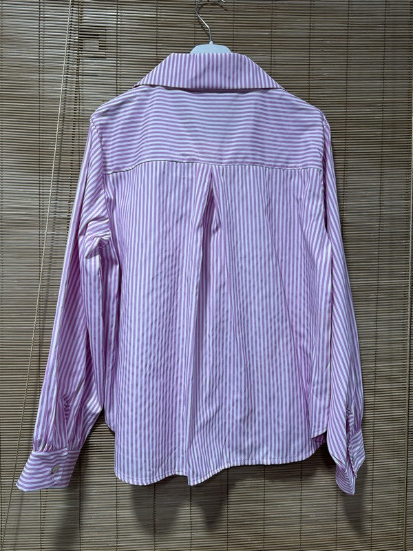 Chemise rayée Love Club rose