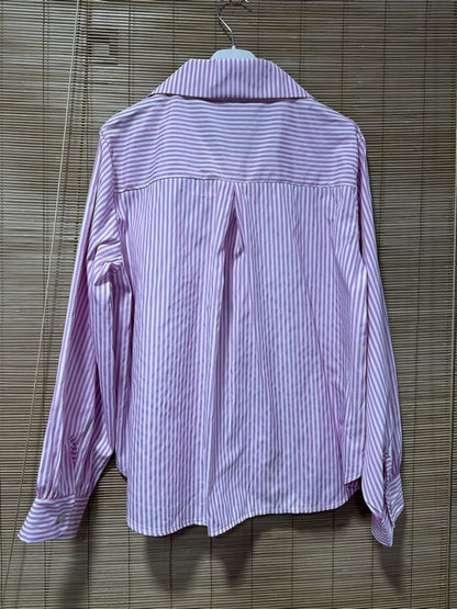 Chemise rayée Love Club rose