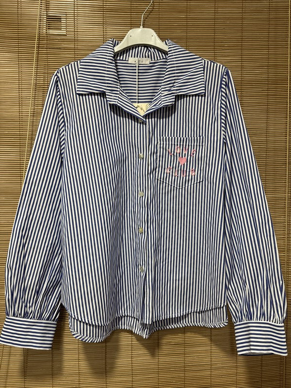 Chemise rayée Love Club bleu
