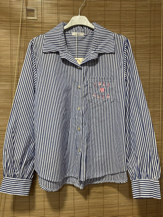 Chemise rayée Love Club bleu