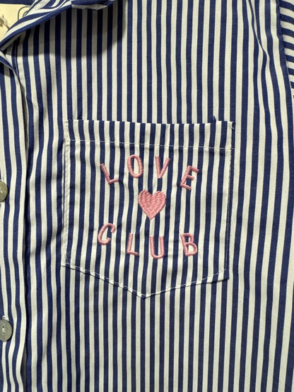 Chemise rayée Love Club bleu