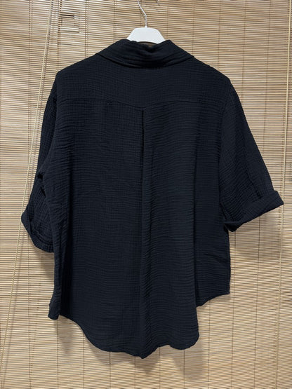 Chemise gaze de coton noir