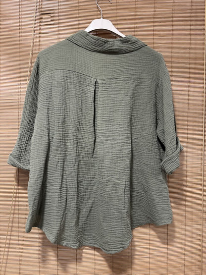 Chemise gaze de coton kaki