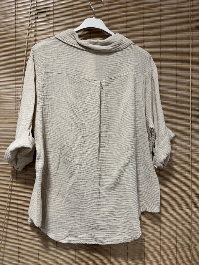 Chemise gaze de coton sable