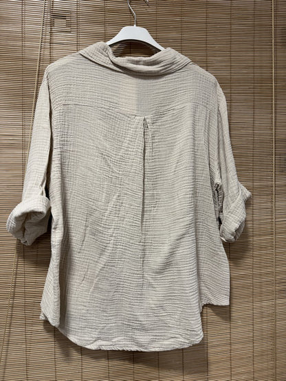 Chemise gaze de coton sable
