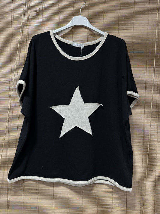 T-shirt étoile noir