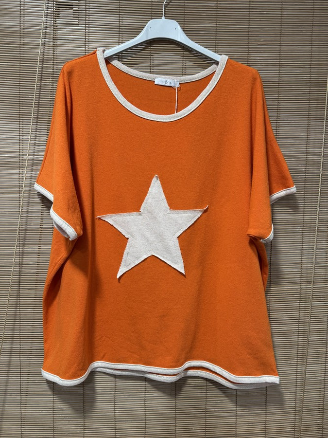T-shirt étoile orange
