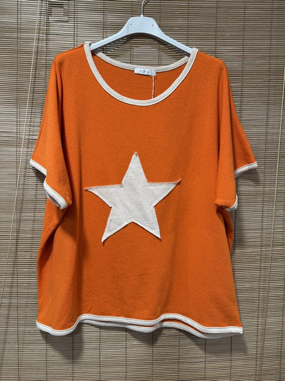 T-shirt étoile orange